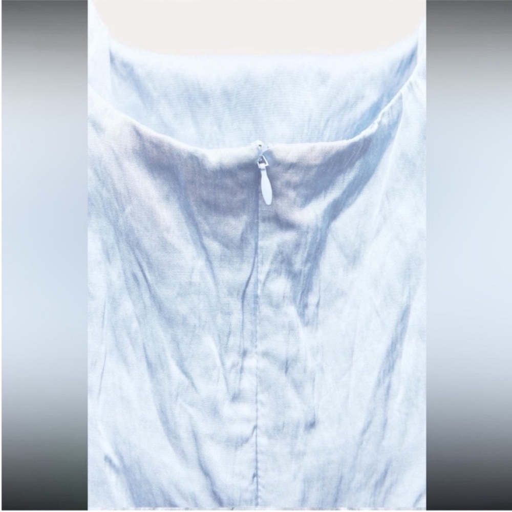 Zara, light blue, wrinkle look dress ZW collection , size Large - Picture 7 of 9